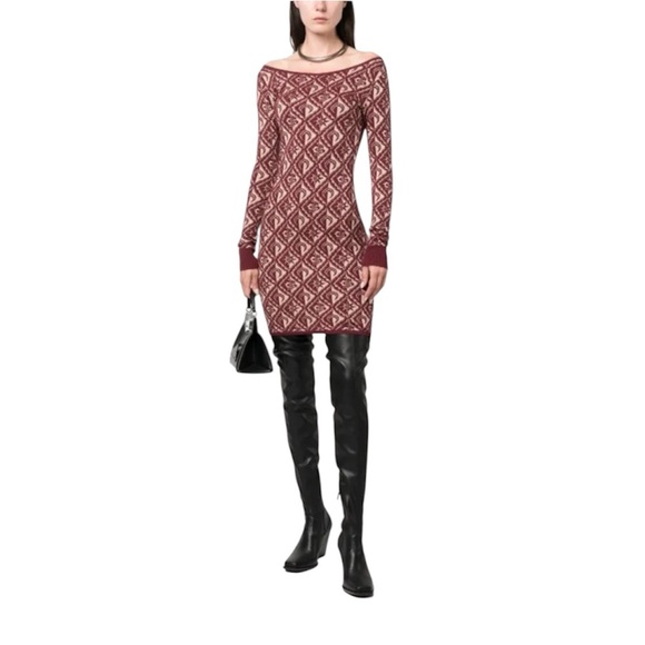 New Marine Serre Moon Diamond Jacquard Mini Dress Small S Celestial Fall Iconic - Picture 1 of 12